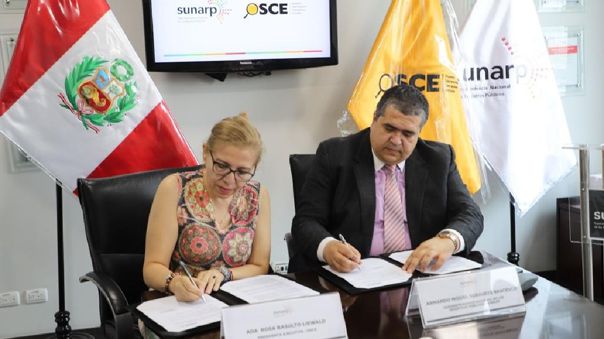 Sunarp y OSCE firman acuerdo de intención para fortalecer compras públicas